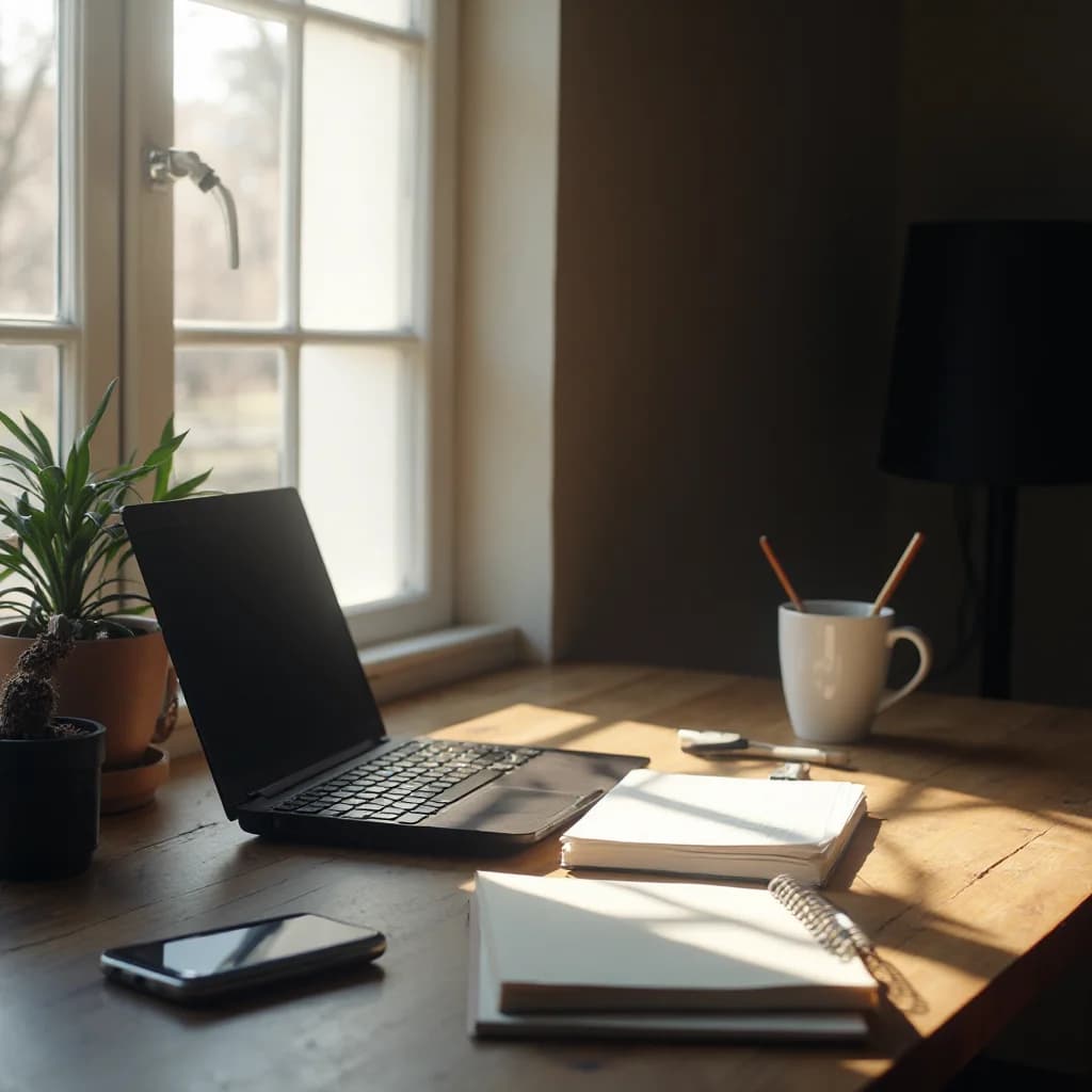 Operator reviewing a funnel dashboard on a laptop in low light